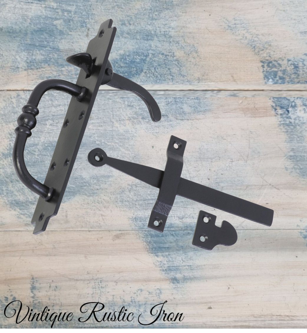 Cast Iron English Tudor Latch 195 x 170 x 43mm-Vintique Concepts