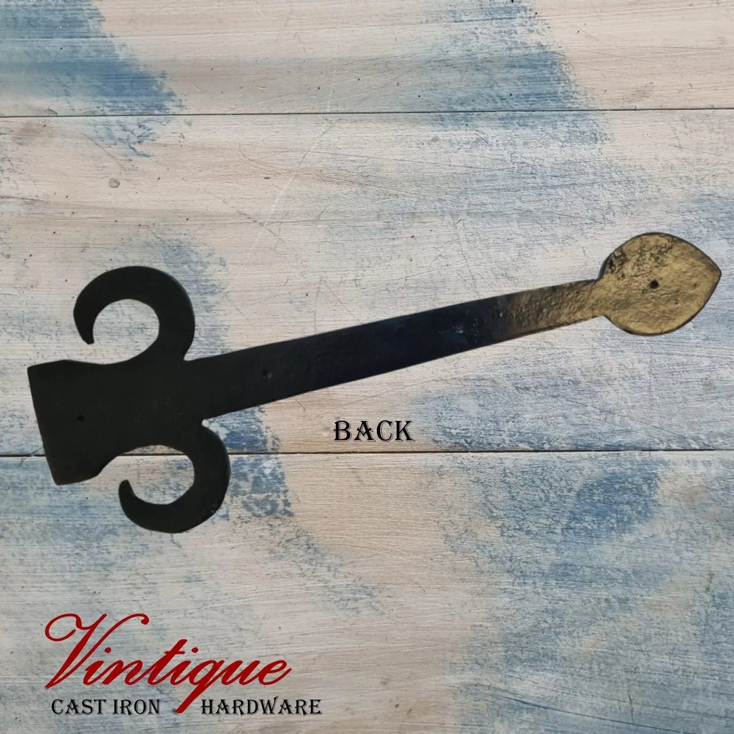 Cast Iron Faux Hinge Spearhead 380mm x 150mm - Vintique Concepts