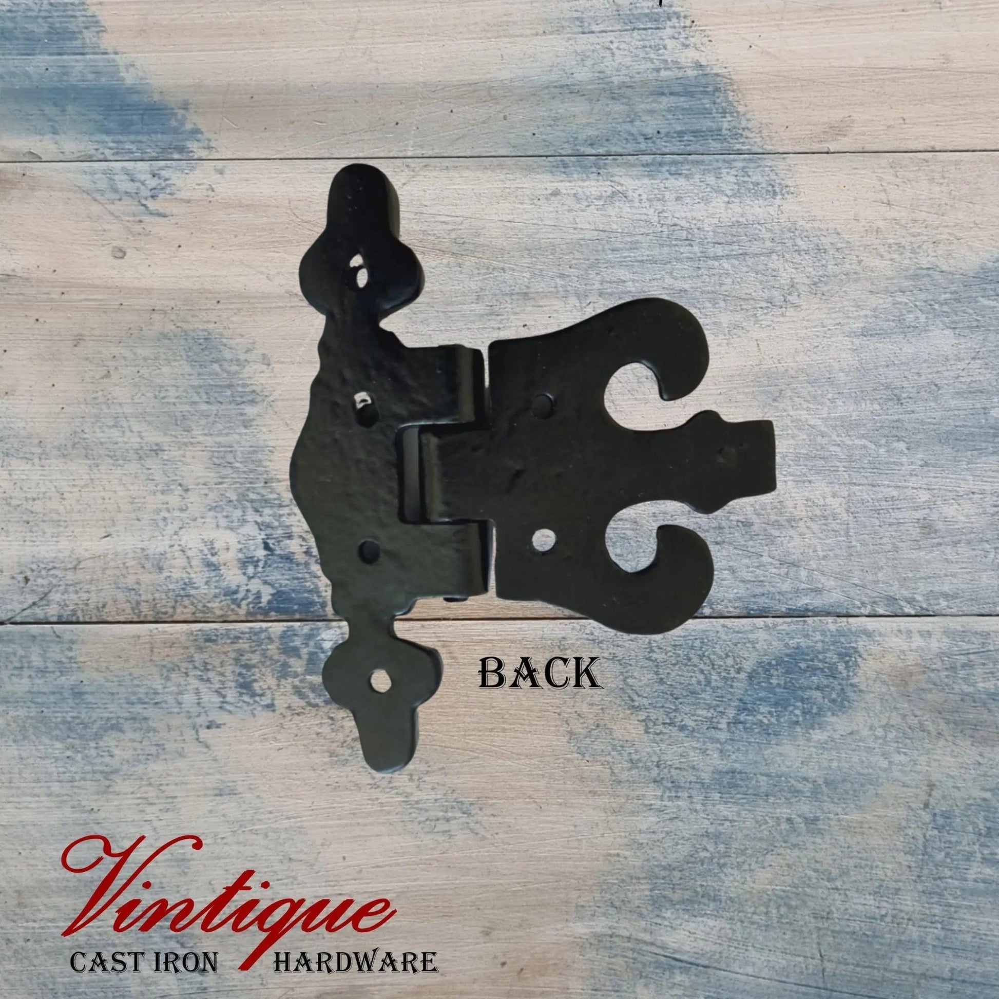 Cast Iron Hinge Cropped fancy 85mm x 105mm-Vintique Concepts