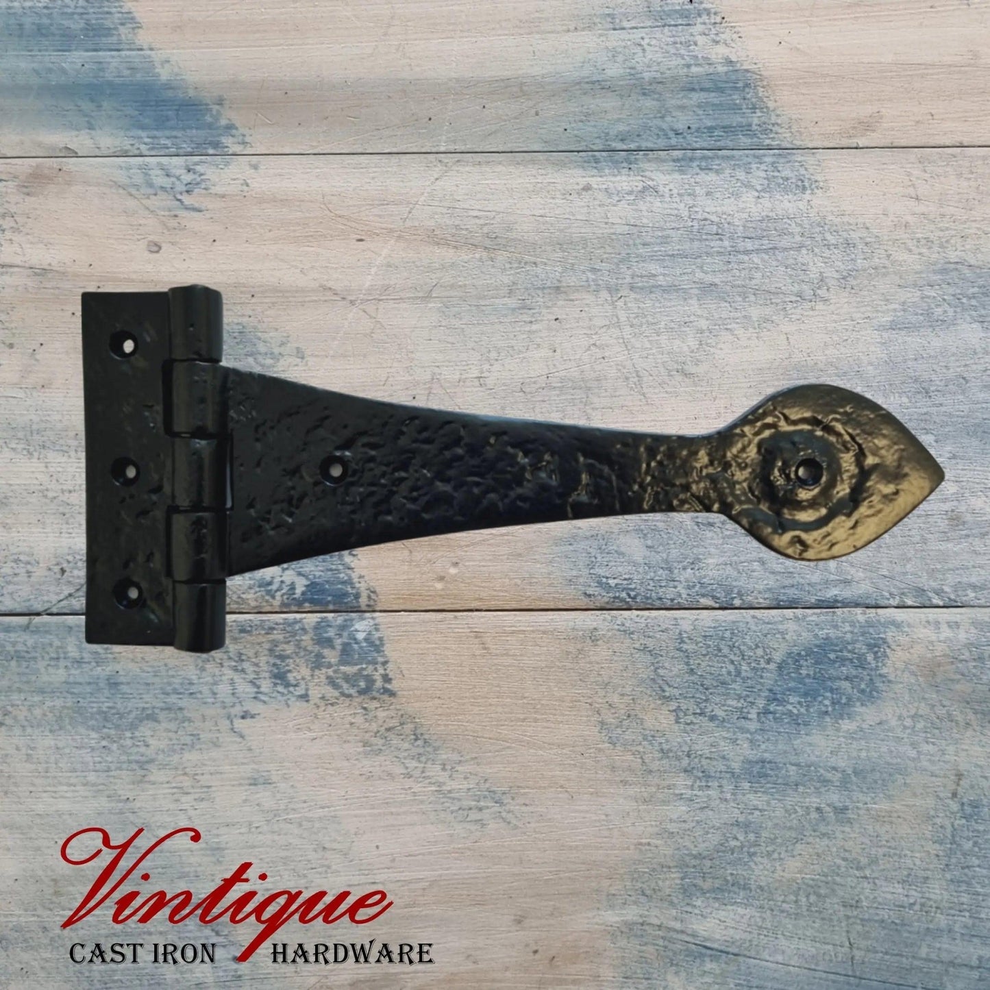 Cast Iron Hinge Spearhead 245mm long x 100mm wide-Vintique Concepts