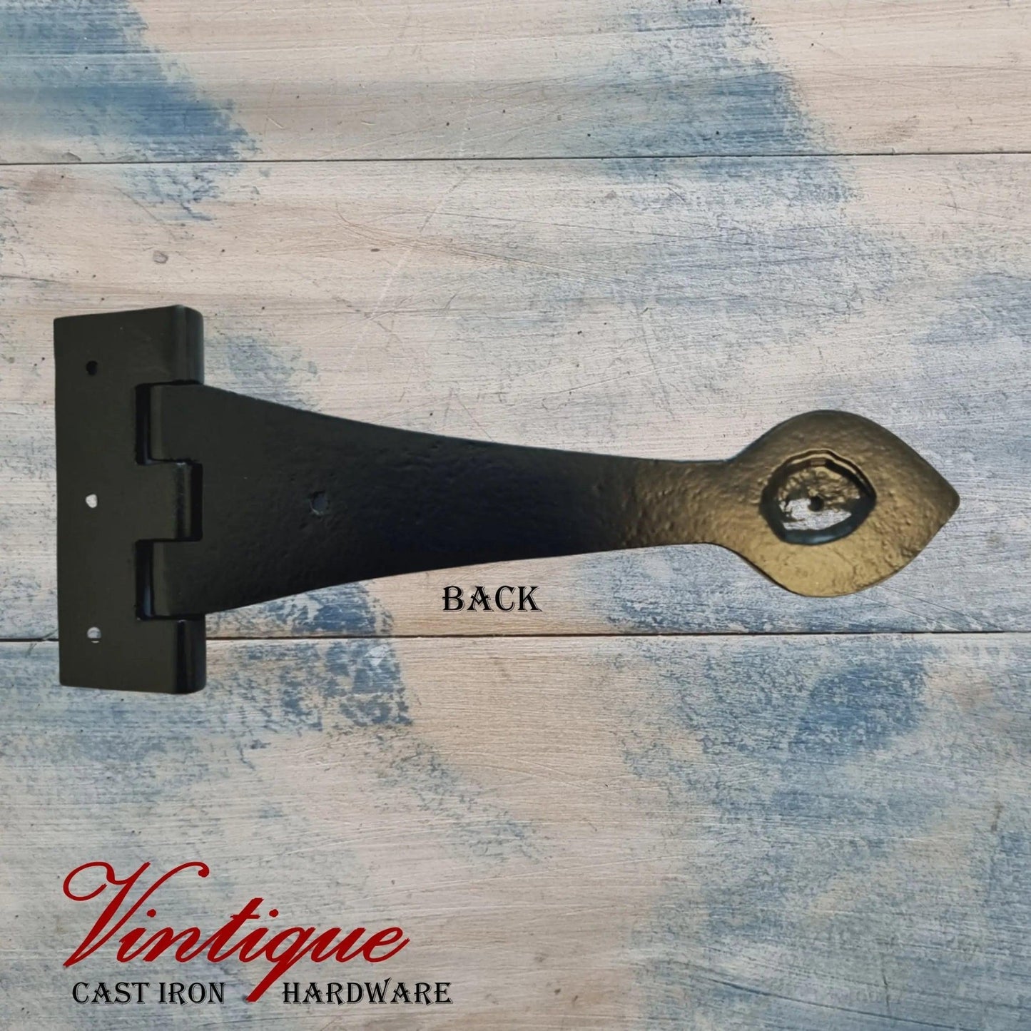 Cast Iron Hinge Spearhead 245mm long x 100mm wide-Vintique Concepts