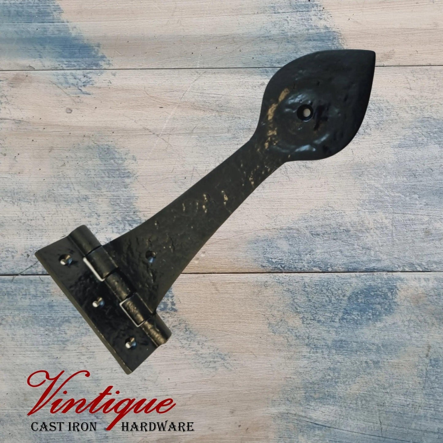 Cast Iron Hinge Spearhead 245mm long x 100mm wide-Vintique Concepts