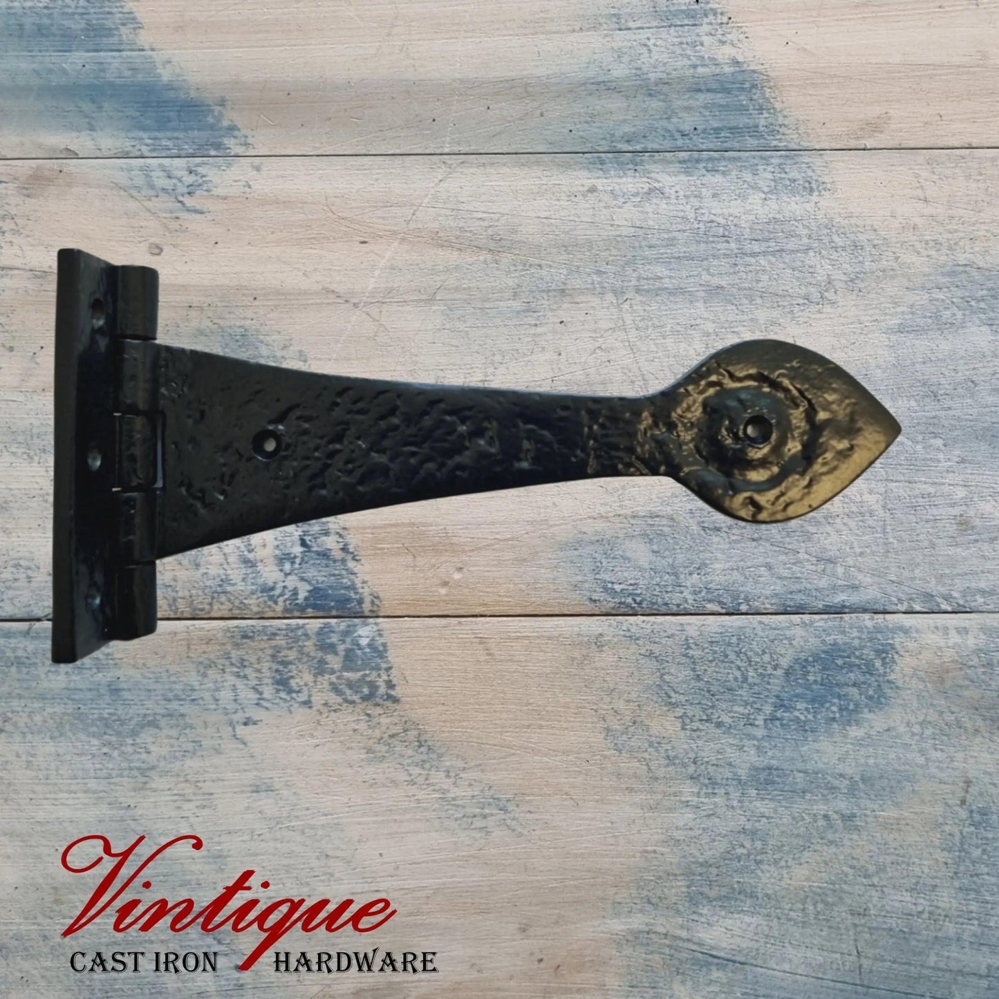 Cast Iron Hinge Spearhead 245mm long x 100mm wide-Vintique Concepts