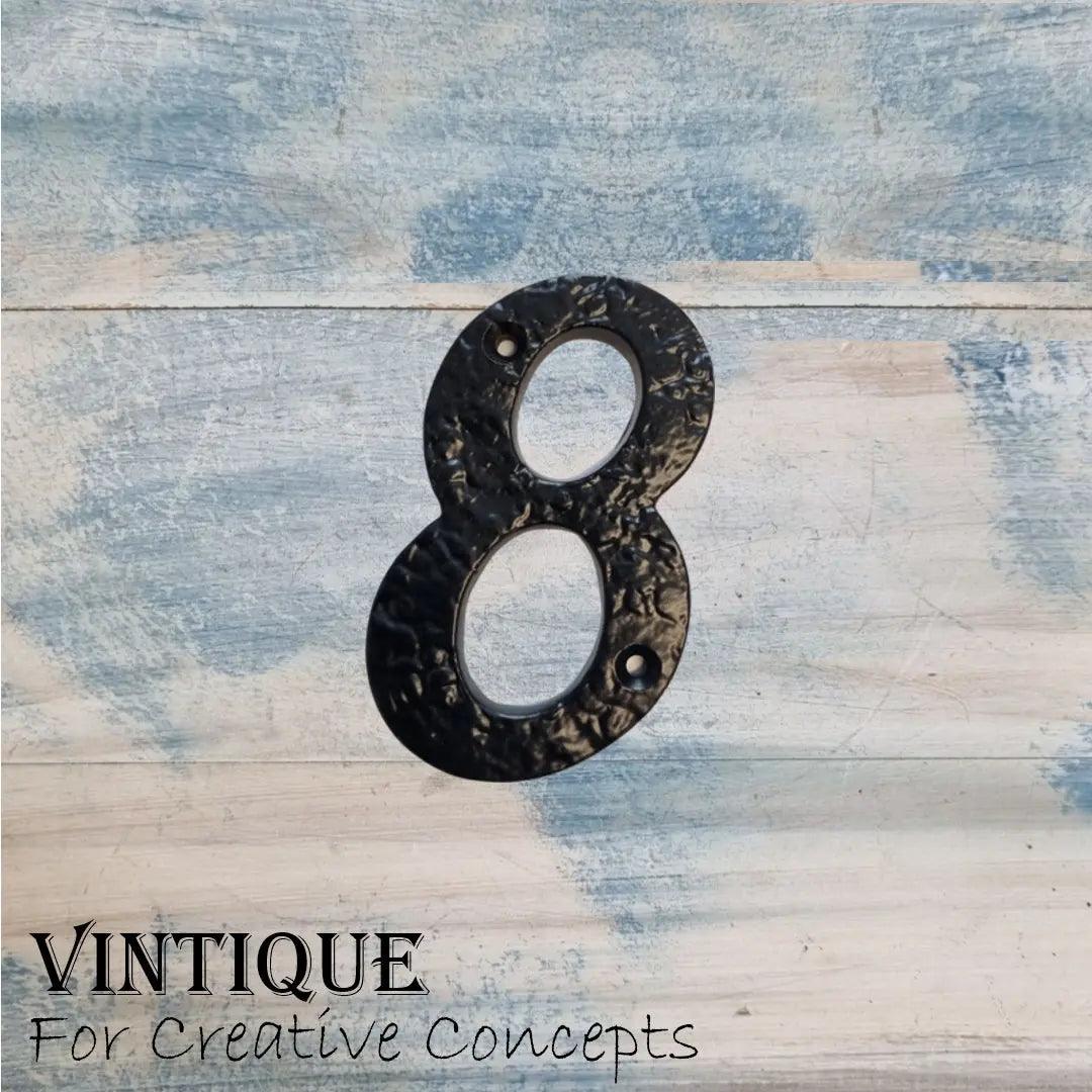 Cast Iron house or letterbox number "8" 100mm-Vintique Concepts