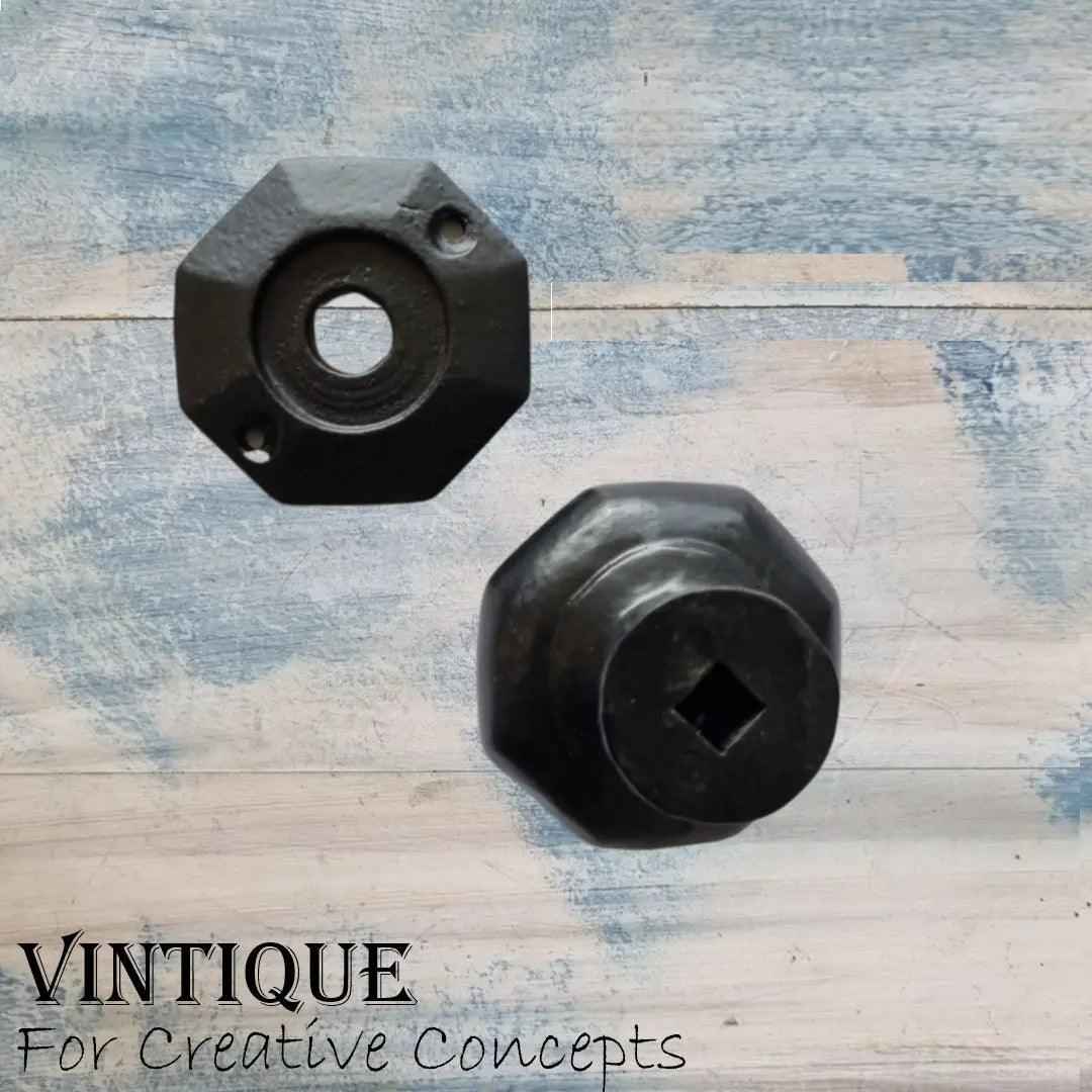 Cast Iron Mortice Octagonal Door Knob 60mm dia (each)