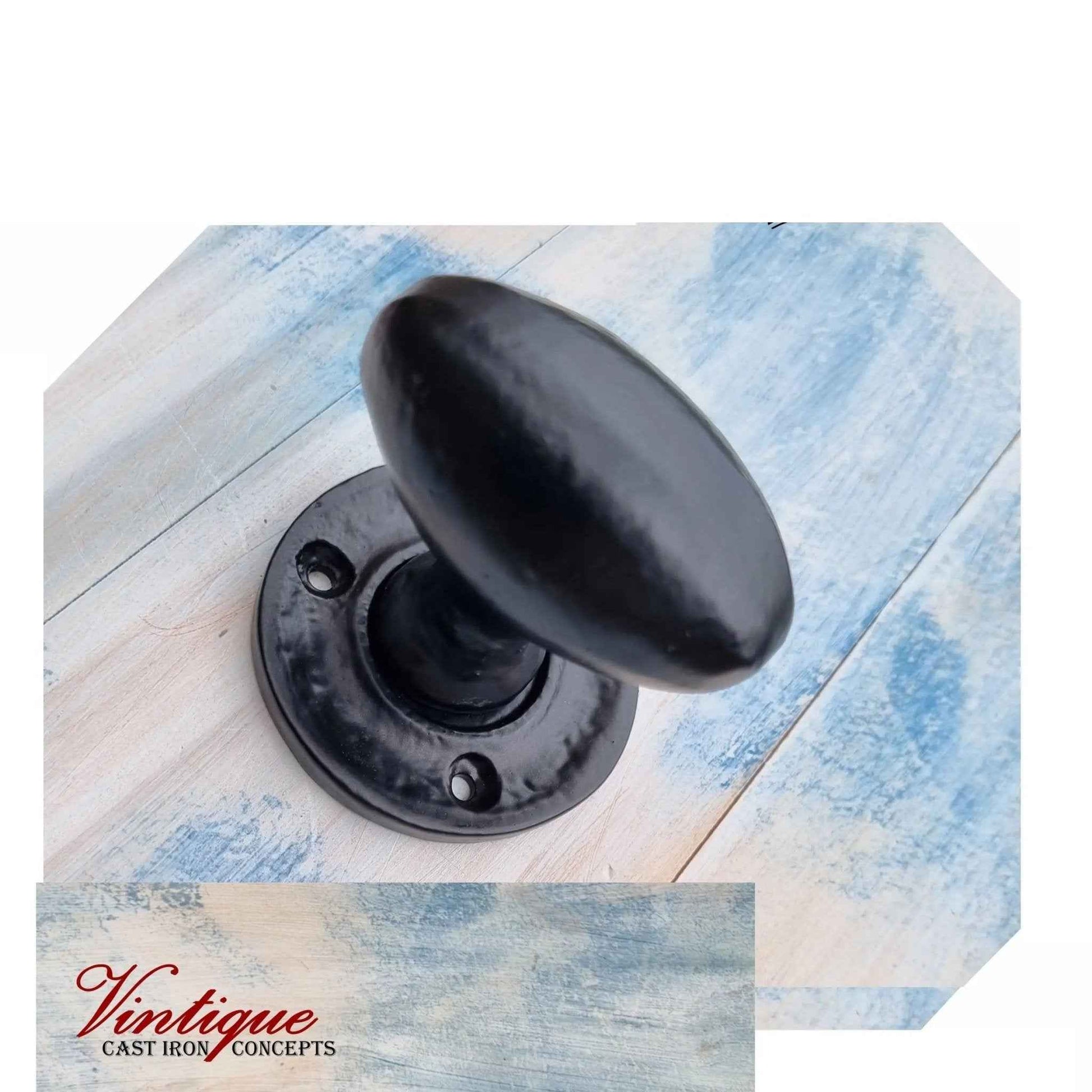 Cast Iron Mortice Oval Door Knob 65mm (each)
