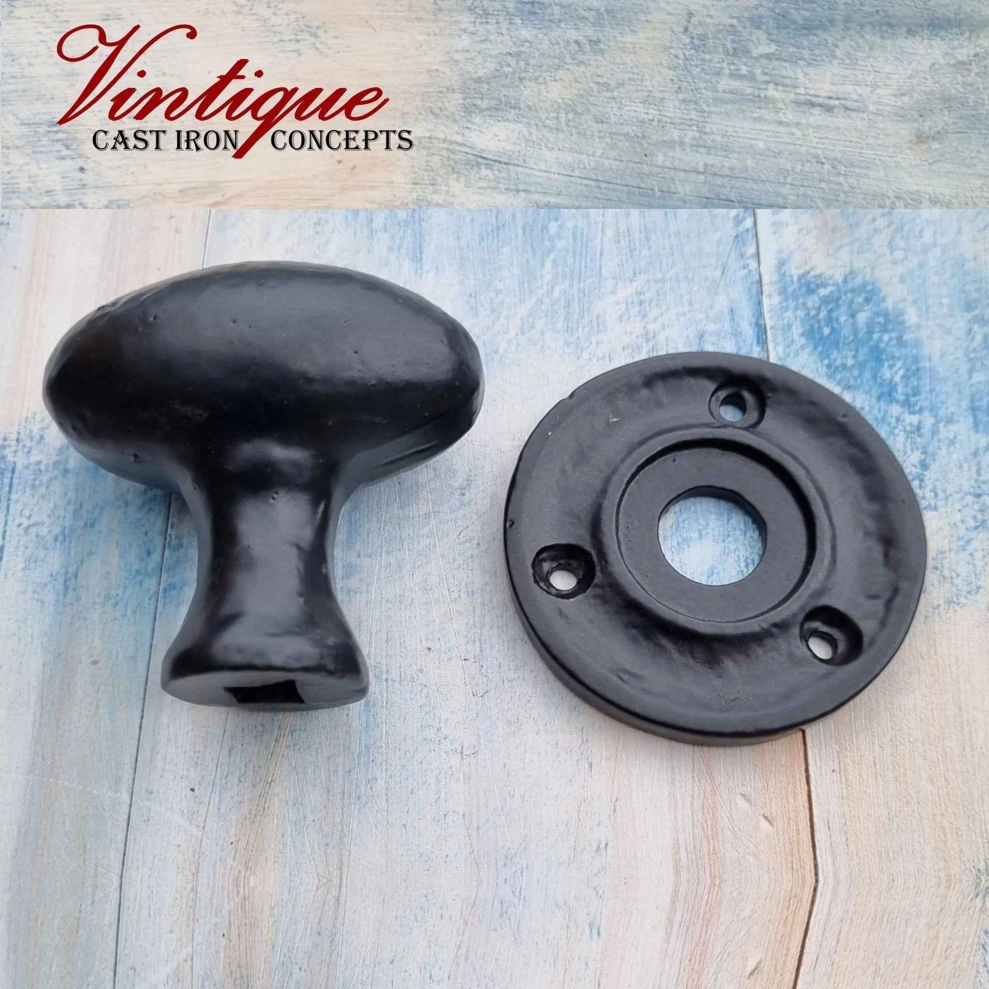 Cast Iron Mortice Oval Door Knob 65mm (each)
