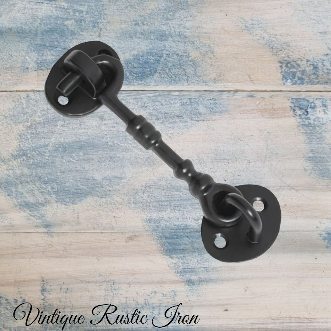 Cast Iron Oval Cabin Hook 138mm long (hook 100mm)-Vintique Concepts