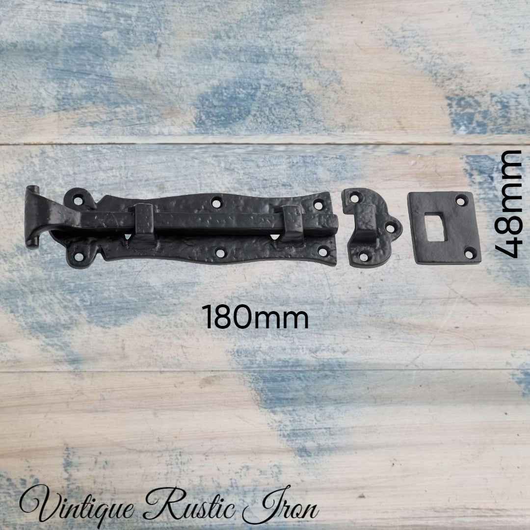 Traditional Iron Rustic door or gate Bolt 200mm Long
