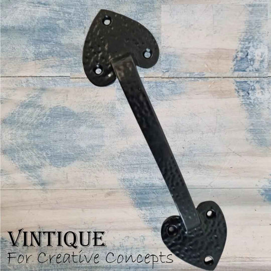 Cast Iron Tapered Heart Gate or Door handle 200mm long