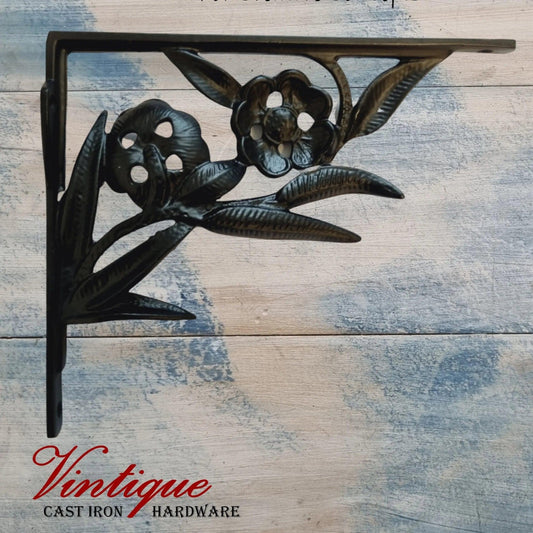 Cast Iron Wall Bracket "FRANCES" 190mm x 205mm x 30mm-Vintique Concepts