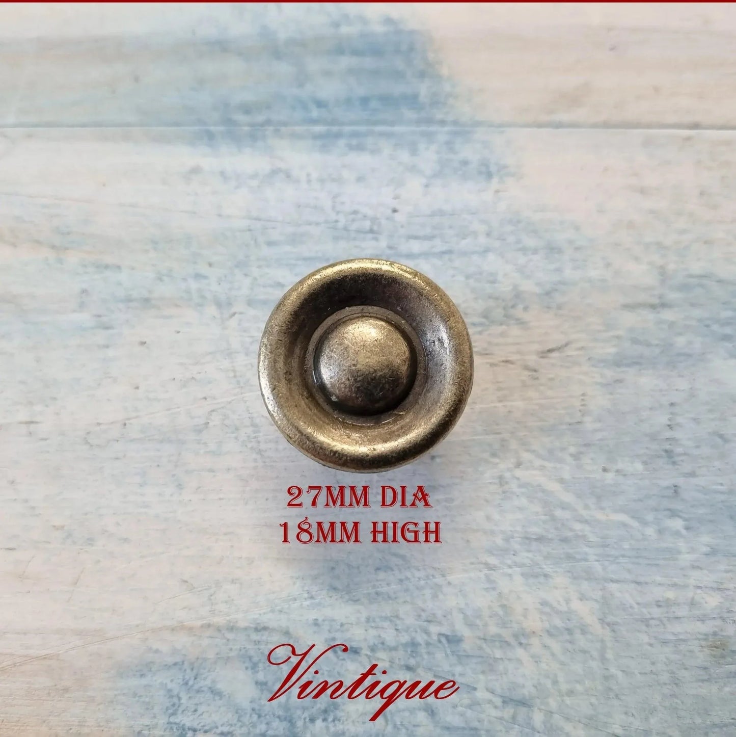 Celestial Moon Alloy Antique Gold 27mm cabinet or drawer Knob - Vintique Concepts