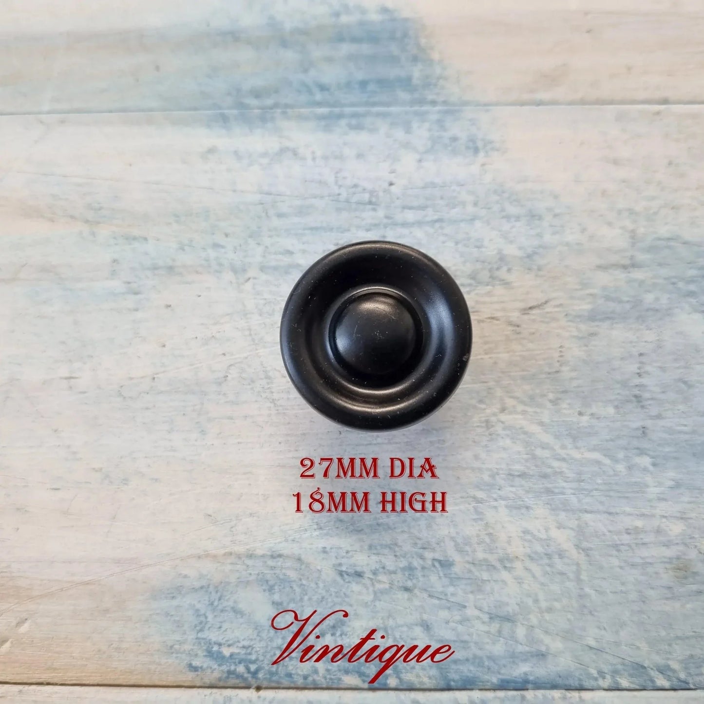 Celestial Moon Alloy Vintage Black 27mm cabinet or drawer Knob - Vintique Concepts