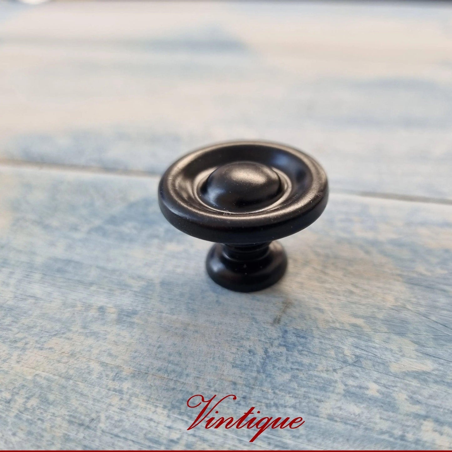 Celestial Moon Alloy Vintage Black 27mm cabinet or drawer Knob-Vintique Concepts