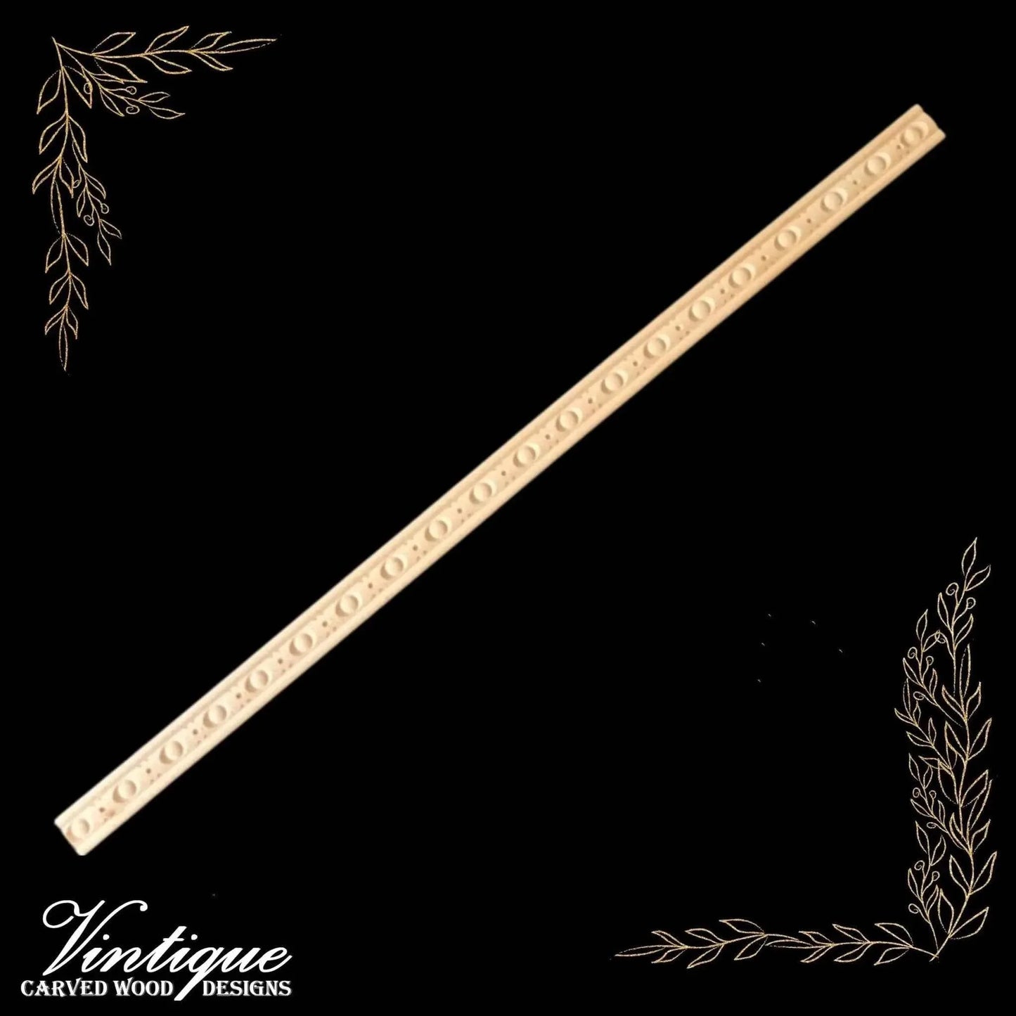 Celestial Moon Furniture Wood border trim moulding 25mm wide - Vintique Concepts