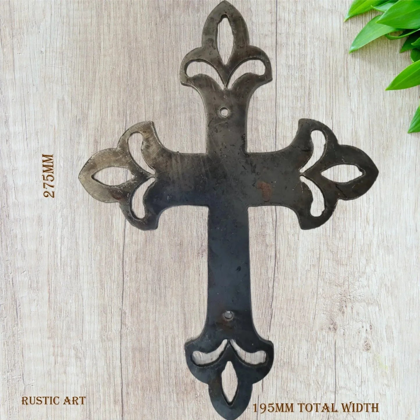 CELTIC CROSS -Corten Rusty metal art 275mm x 195 - Vintique Concepts