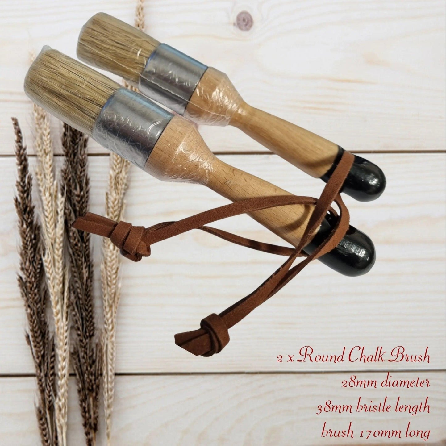 Chalk Brush Combo Pack Flat and Round Brush Triple pack-Vintique Concepts