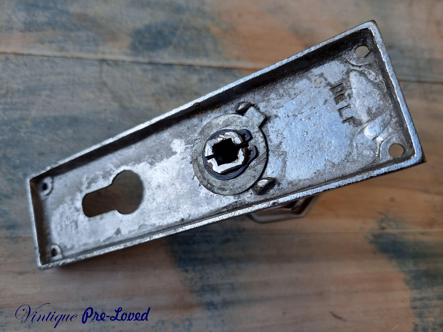 Chrome door handle knob octaganal (1 side only)-Vintique Concepts