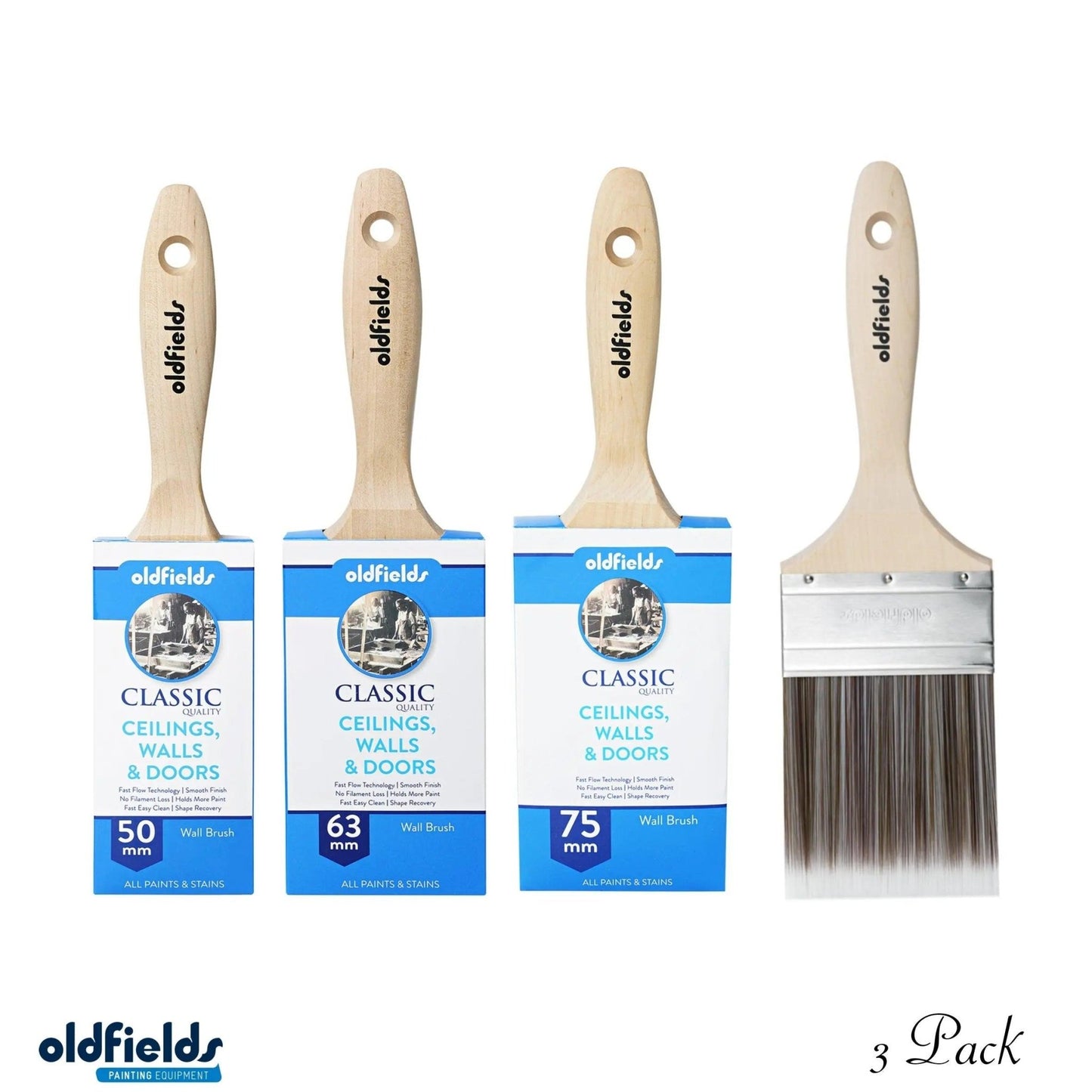 Classic 100% Tappered filament all purpose Paint Brush from Oldfields-Vintique Concepts