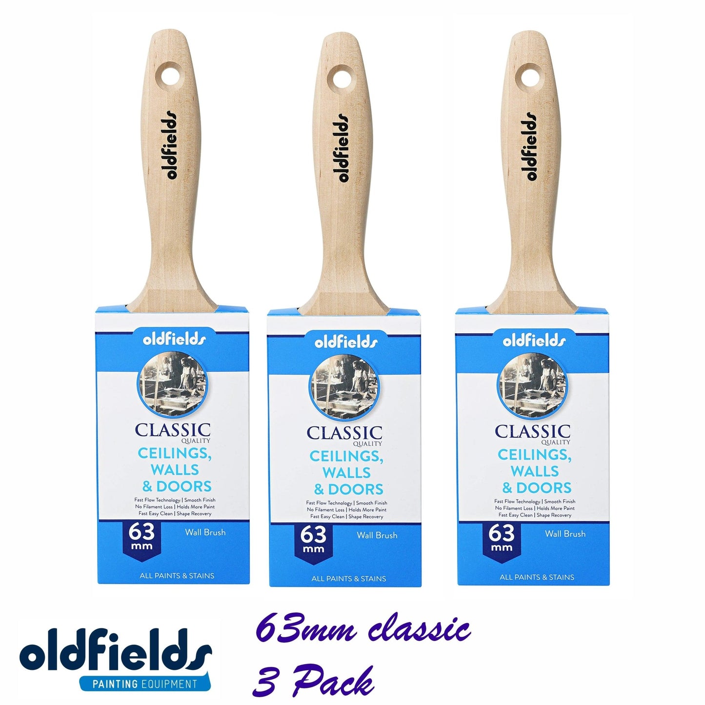 Classic 100% Tappered filament all purpose Paint Brush from Oldfields-Vintique Concepts