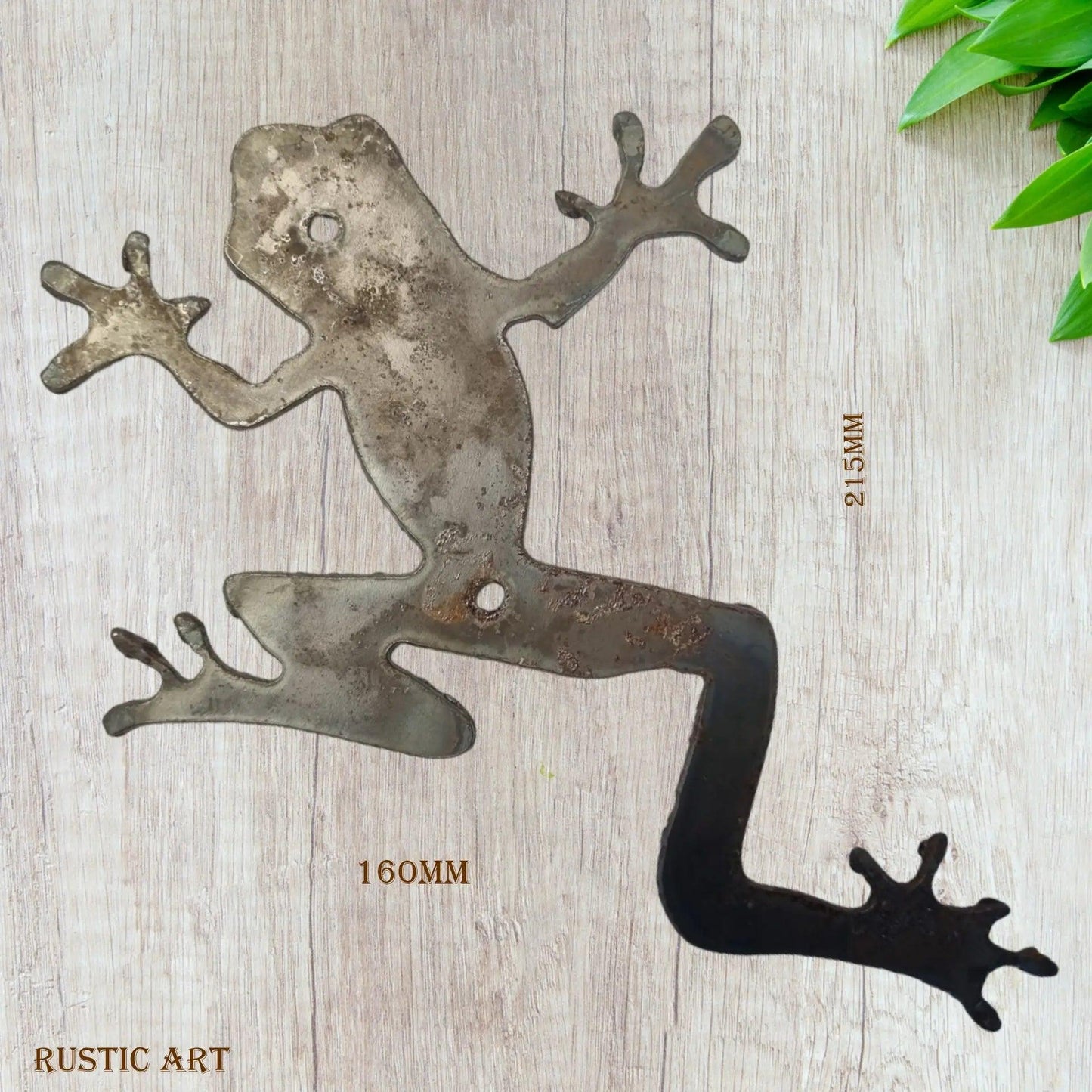 CLIMBING FROG Rusty metal 215mm x 160mm-Vintique Concepts
