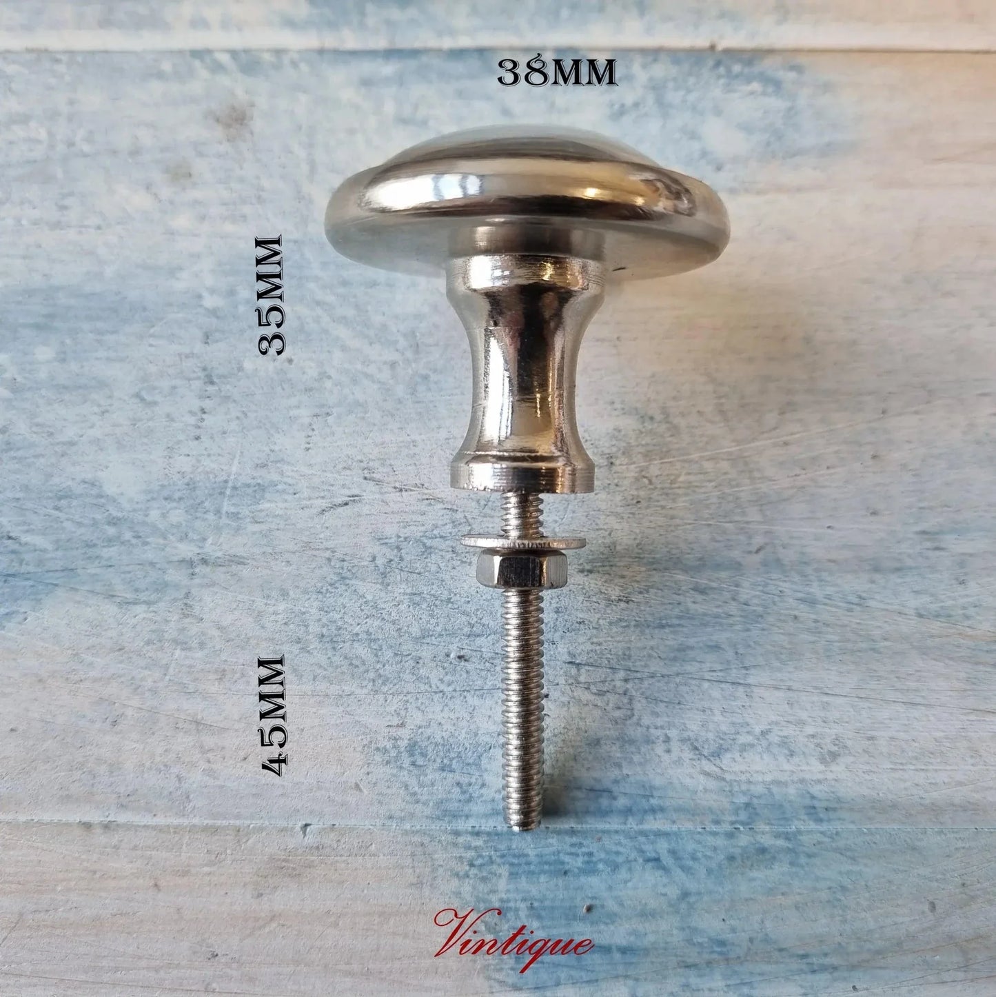 Cool Guitar antique Silver furniture drawer and cabinet Knob-38mm dia - Vintique Concepts