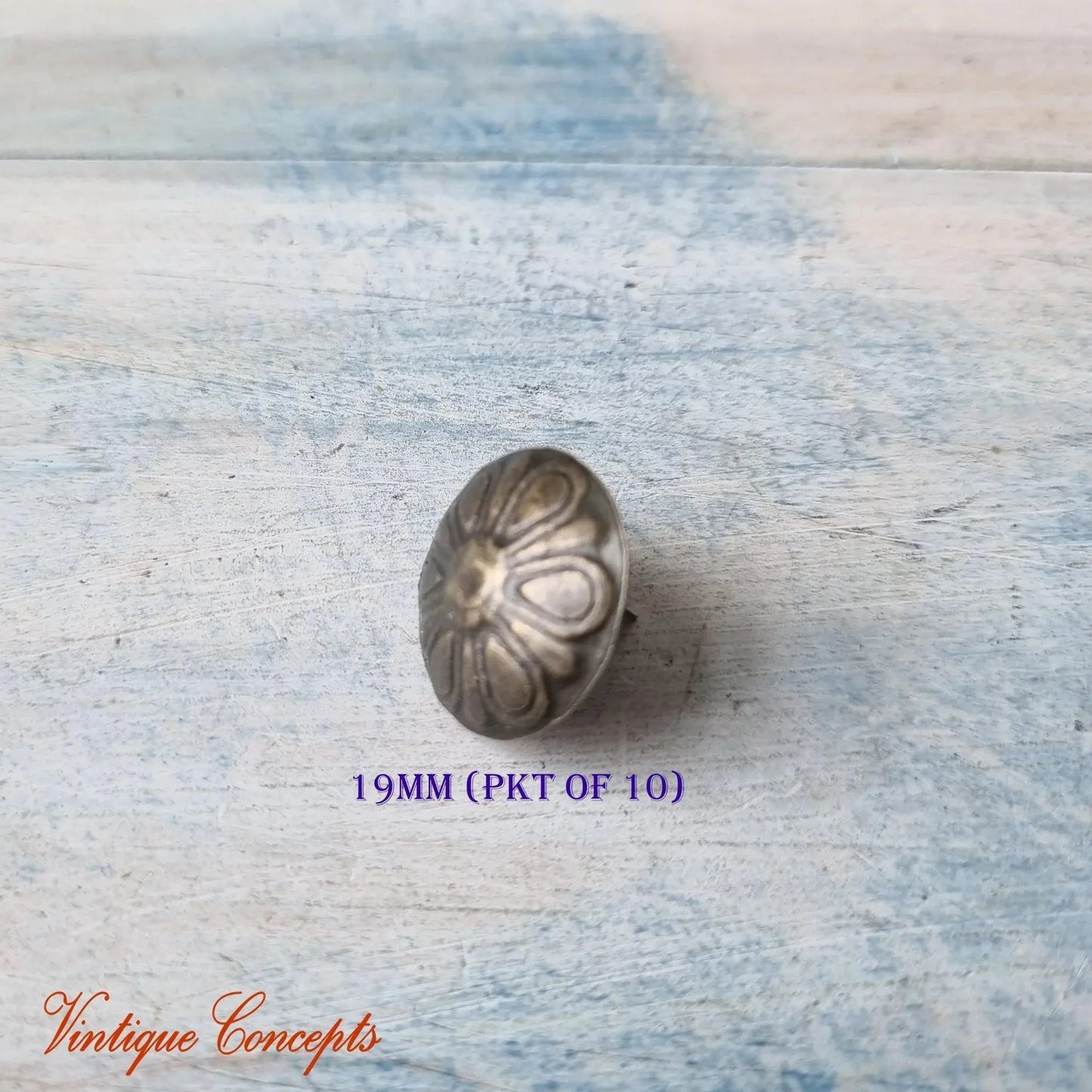 Daisy Push Pins Atq Bronze or Upholstery Pins (3 sizes) - Vintique Concepts
