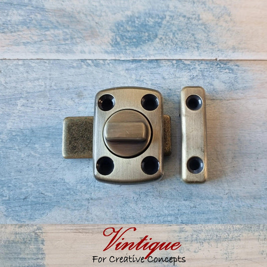 Elegant Door / Cupboard latch lock Antique Gold 50mm x 42mm-Vintique Concepts
