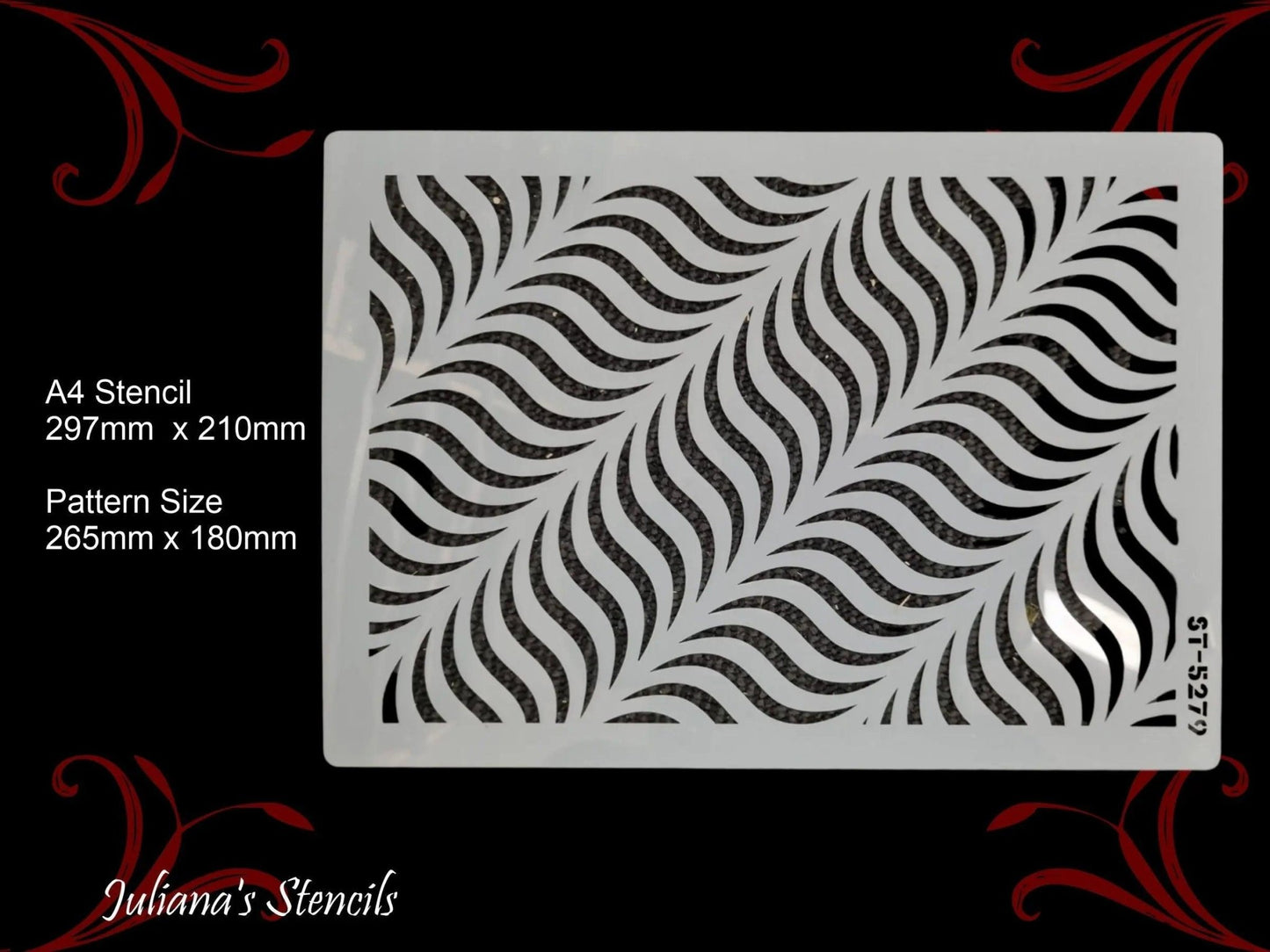 Fern Pattern furniture and wall Paint Stencil-Vintique Concepts