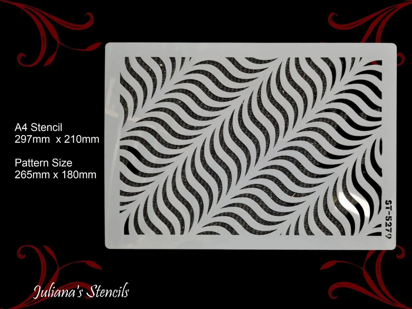 Fern Pattern furniture and wall Paint Stencil - Vintique Concepts