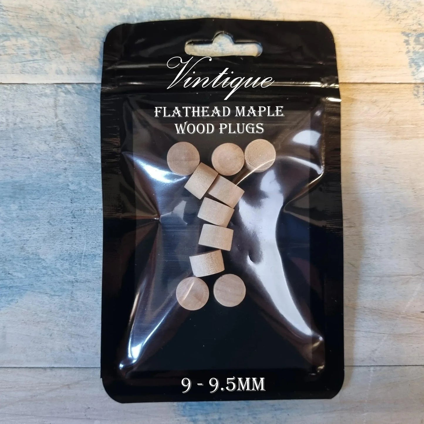 Flathead Tappered Wood Plugs -Maple 6.35mm & 9.5mm - Vintique Concepts