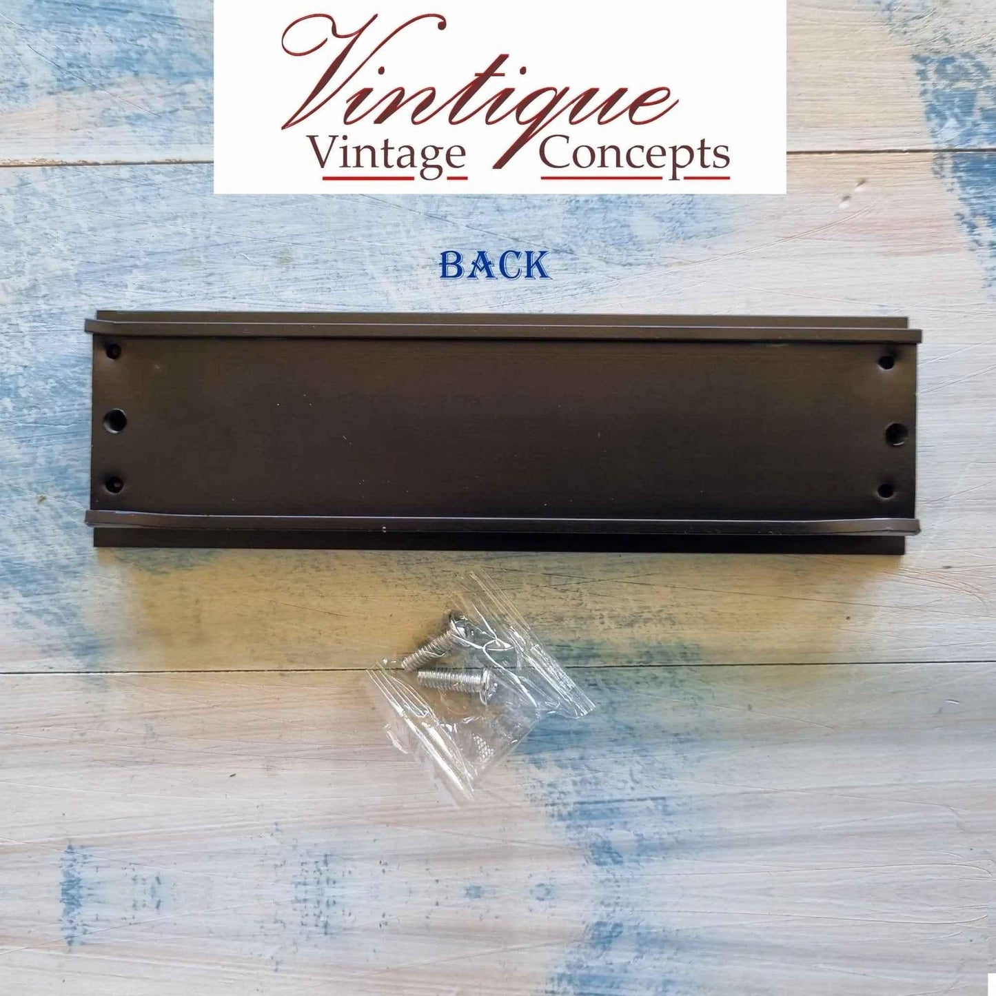 Flush Pull Handle Satin Black with Invisible Screws 143mm 42mm - Vintique Concepts
