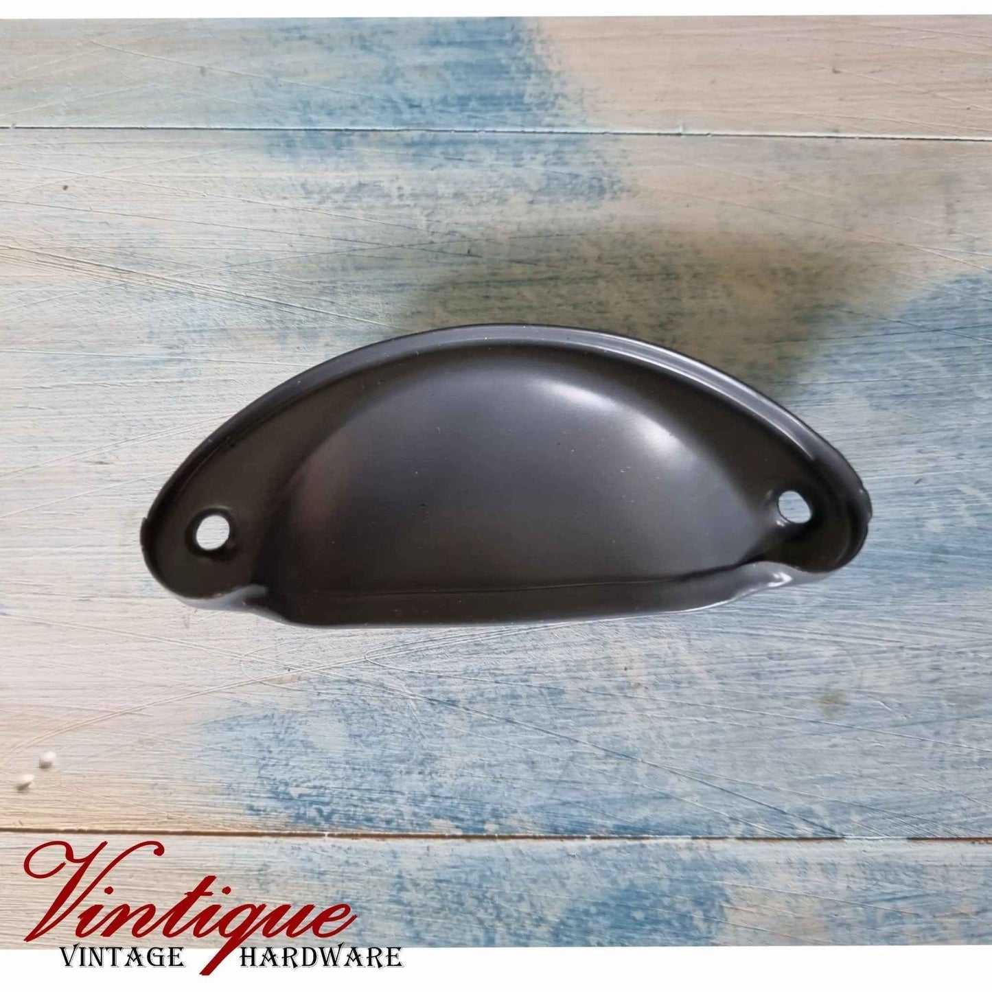 Half Moon Drawer Pull Handle Batleship Grey 86mm-Custom Colours