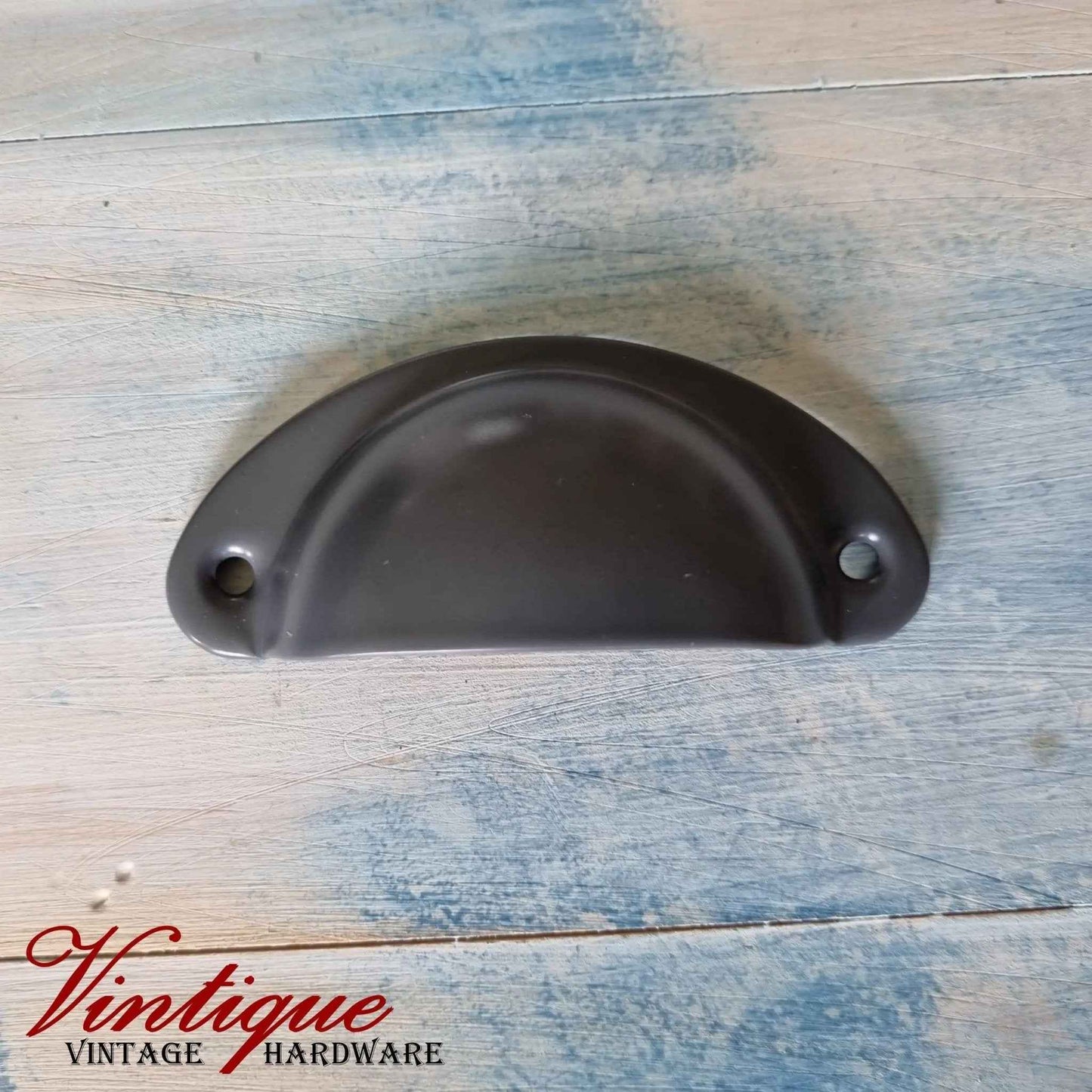 Half Moon Drawer Pull Handle Batleship Grey 86mm-Custom Colours