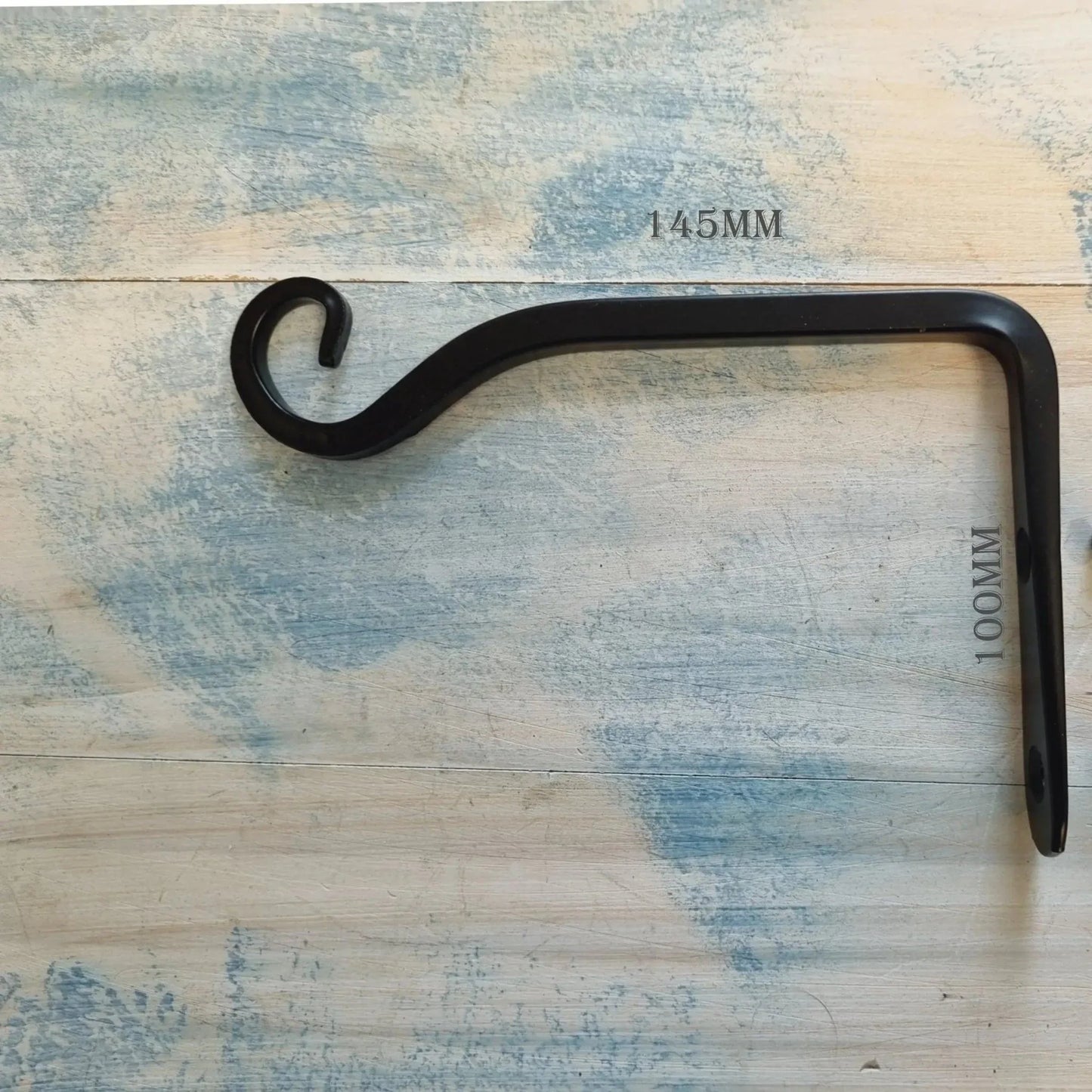 Heavy Duty Garden Planter Hook 145mm Long - Black Garden Planter Hanger - Vintique Concepts