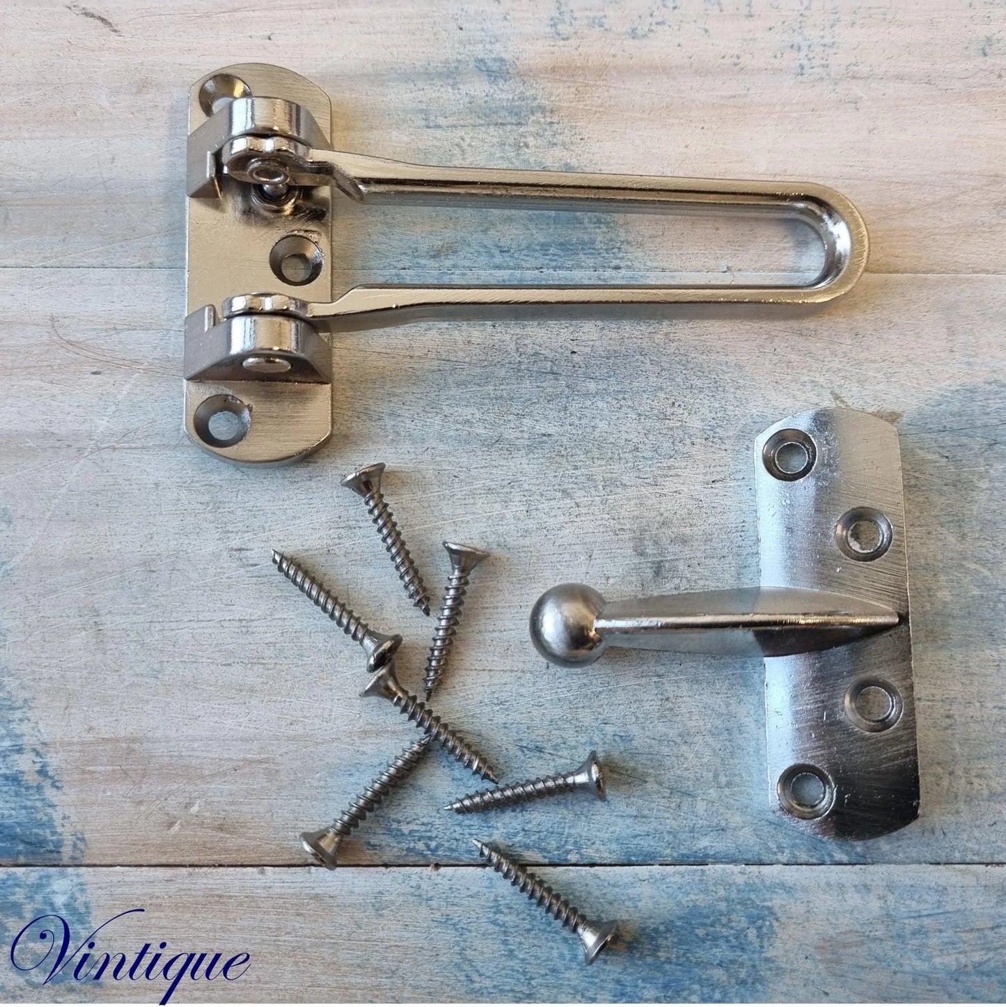 Heavy Duty Door Guard zinc security Interior Door latch /lock - Vintique Concepts