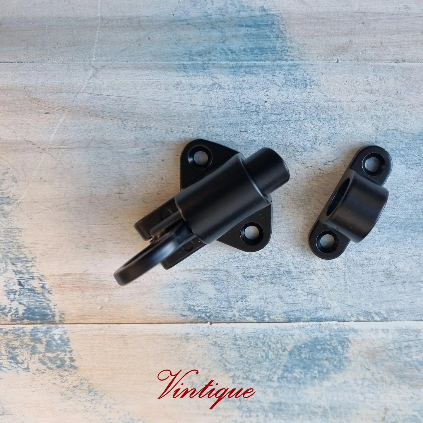 Heavy Duty Self-Closing Aluminium Latch Interior Lock BLACK - Vintique Concepts