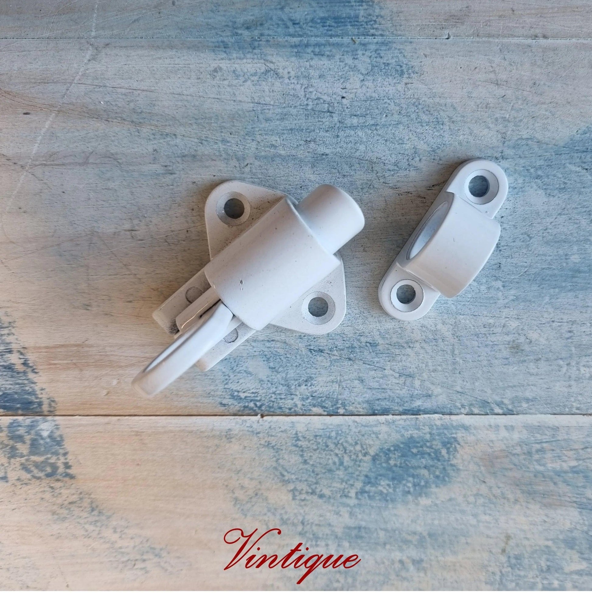 Heavy Duty Self-Closing Aluminium Latch Interior Lock WHITE-Vintique Concepts