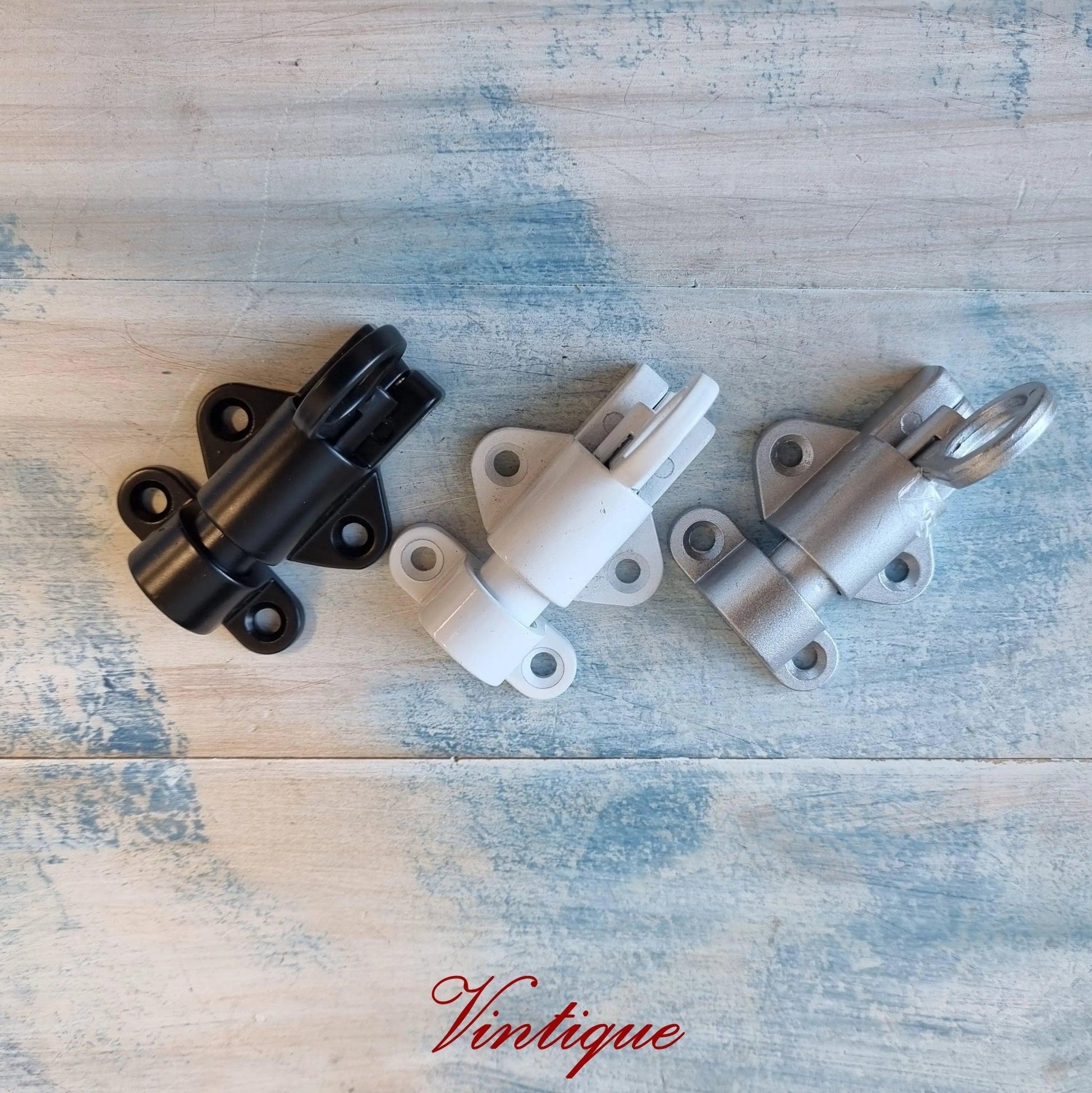 Heavy Duty Self-Closing Aluminium Latch Interior Lock WHITE-Vintique Concepts