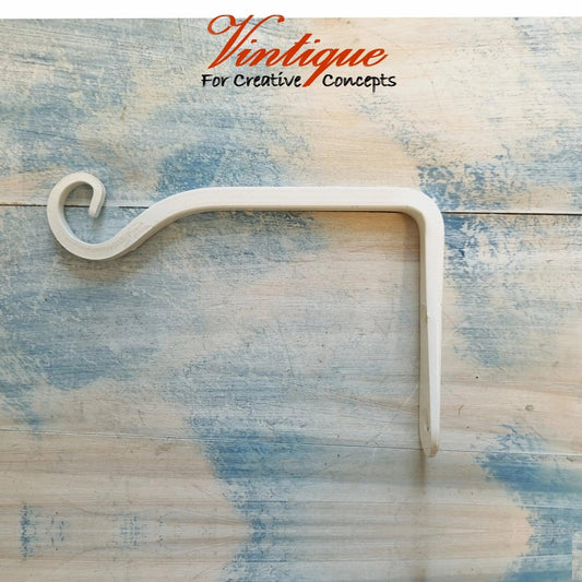 Heavy Duty White Garden Planter hanger hook 145mm long-Vintique Concepts