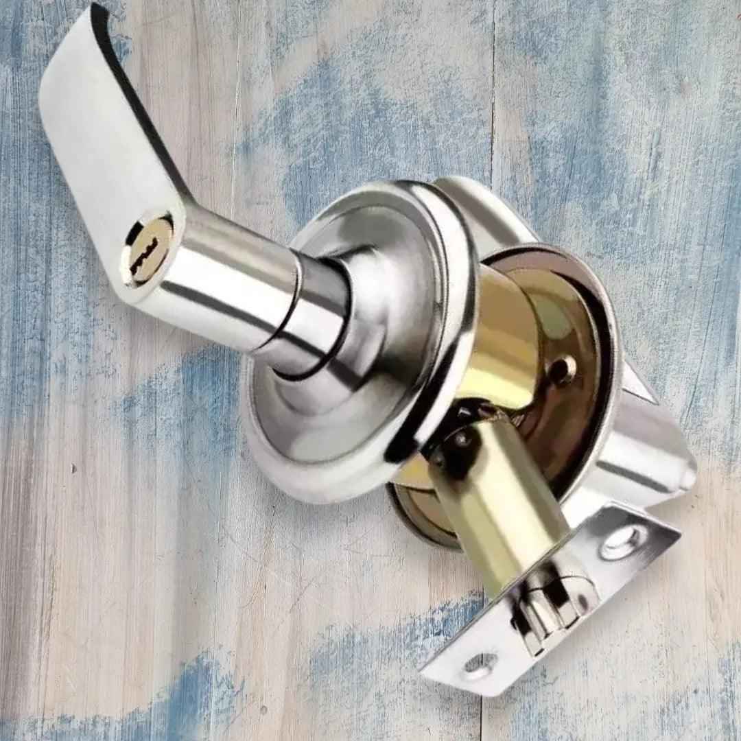 interior door handle (lever type) and lock nickel 121mm lever