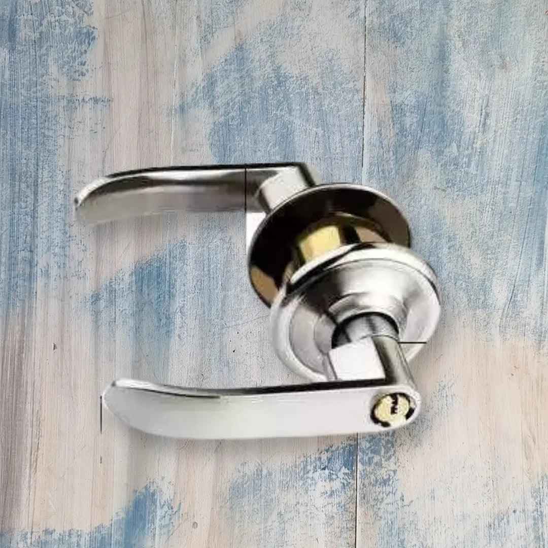interior door handle (lever type) and lock nickel 121mm lever