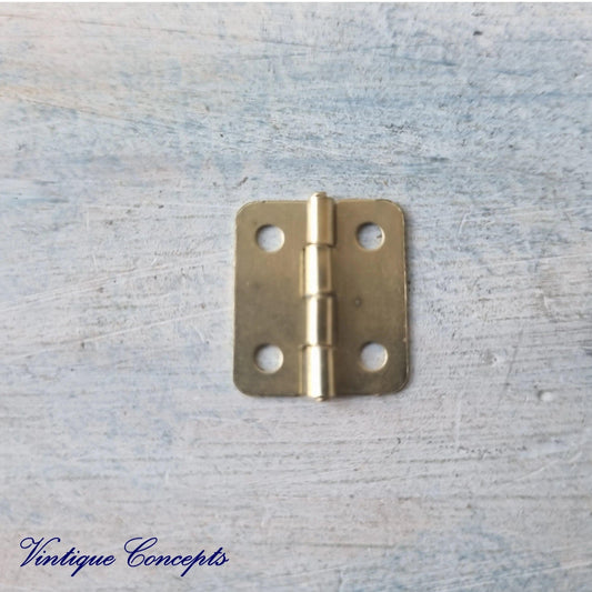 Itsy Bitsy Gold Butt Hinge 18mm x 16mm-Vintique Concepts