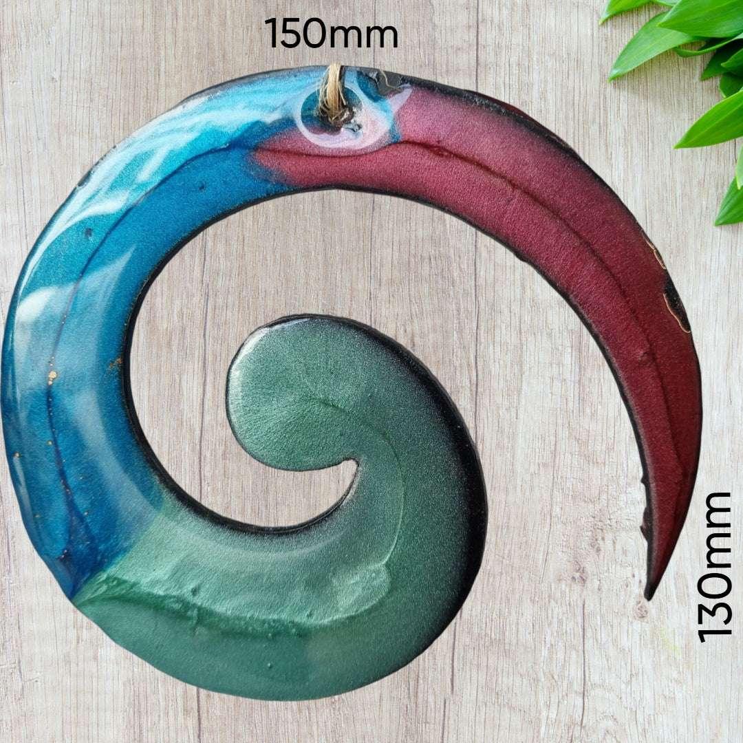 Koru Fern Epoxy Metal Art – Unique Maori Design - Vintique Concepts
