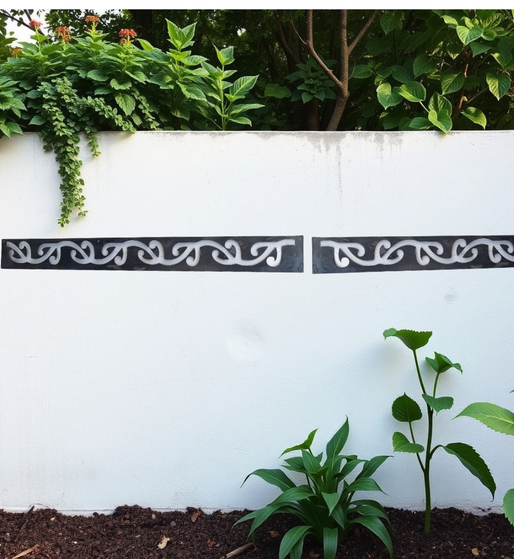 Koru Corten Garden edging Border 105mm high x 1100cm long -Outside-Vintique Concepts