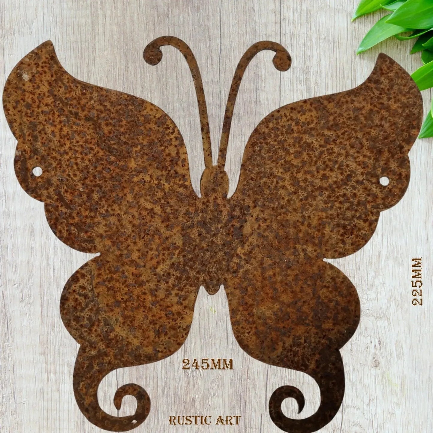 Large Butterfly Rusty metal 245mm x 225mm - Vintique Concepts