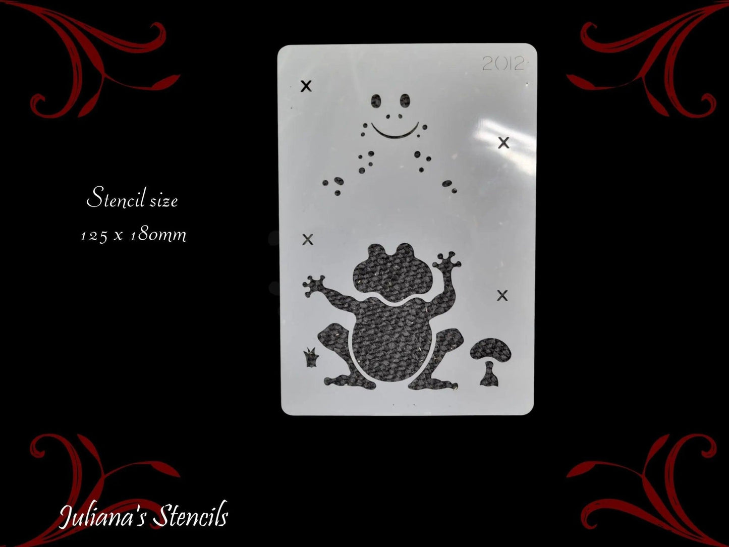 LEAPING FROG Childrens Furniture Paint Stencil 180mm x 120mm-Vintique Concepts