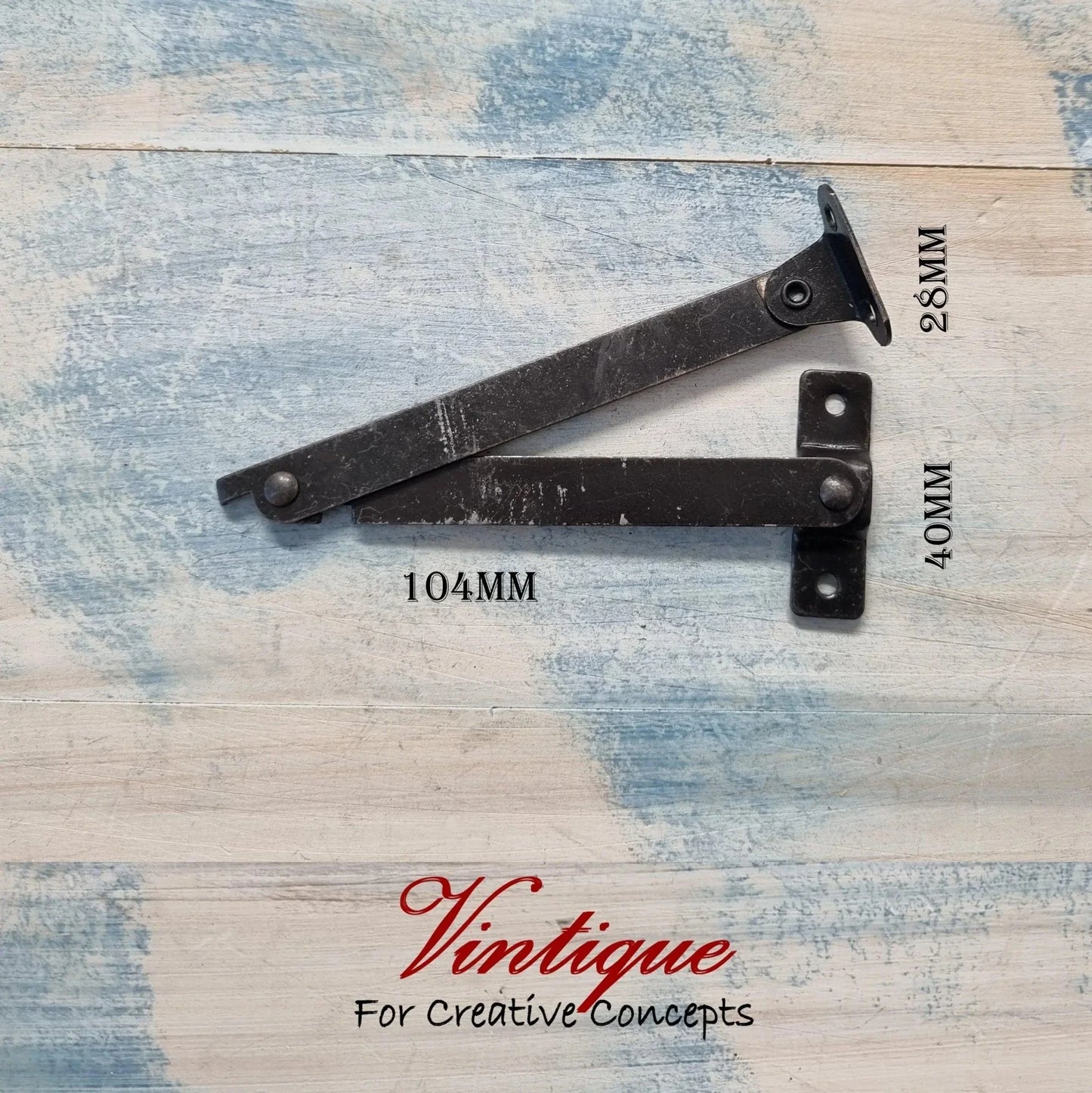 Lid Stay Blck (Left only ) 104mm arm - Vintique Concepts