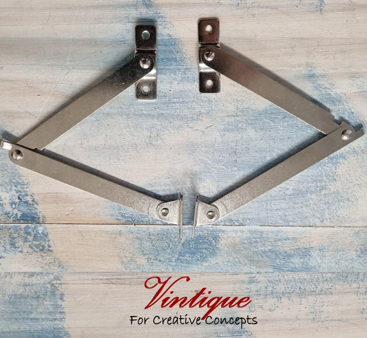 Lid Stay silver (Pair-Right & Left) 104mm arm-Vintique Concepts