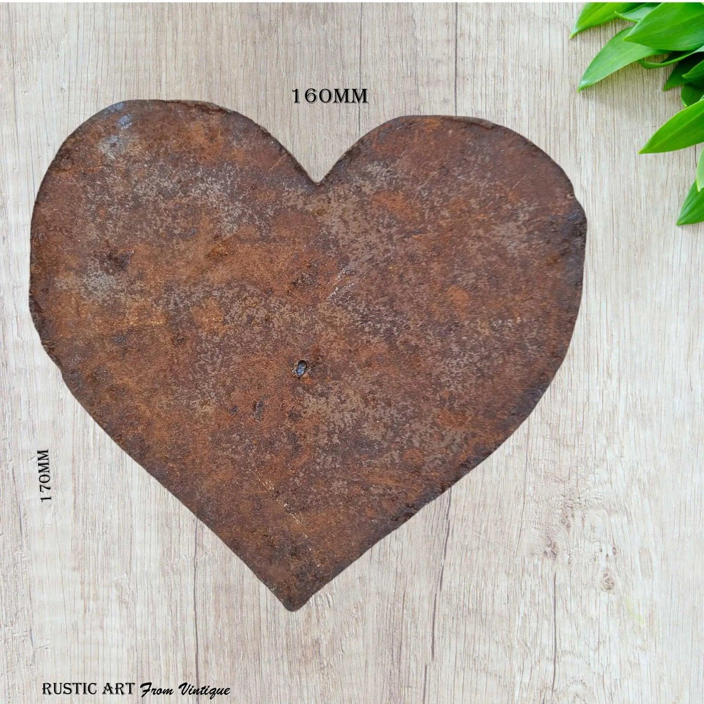 Love heart Rusty metal 160mm x 170mm-Vintique Concepts